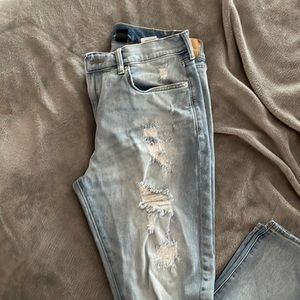 Men's H&M skinny coupe  denim jeans size 34/32 ripped light wash